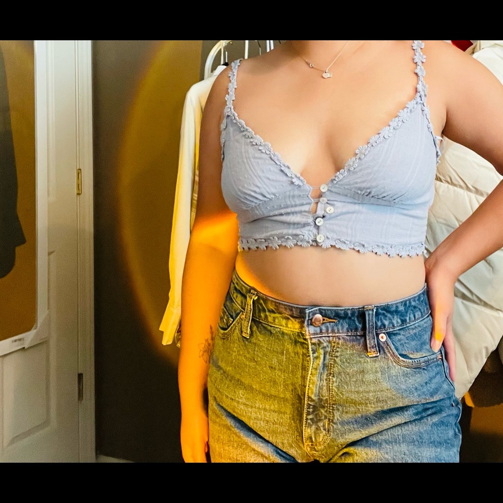 Kendall and Kylie Blue Crop Top
